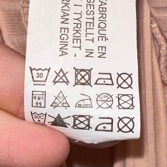 Zara Light Pink Collared Ribbed Cropped Baby Polo Top Size Large - Picture 5 of 10